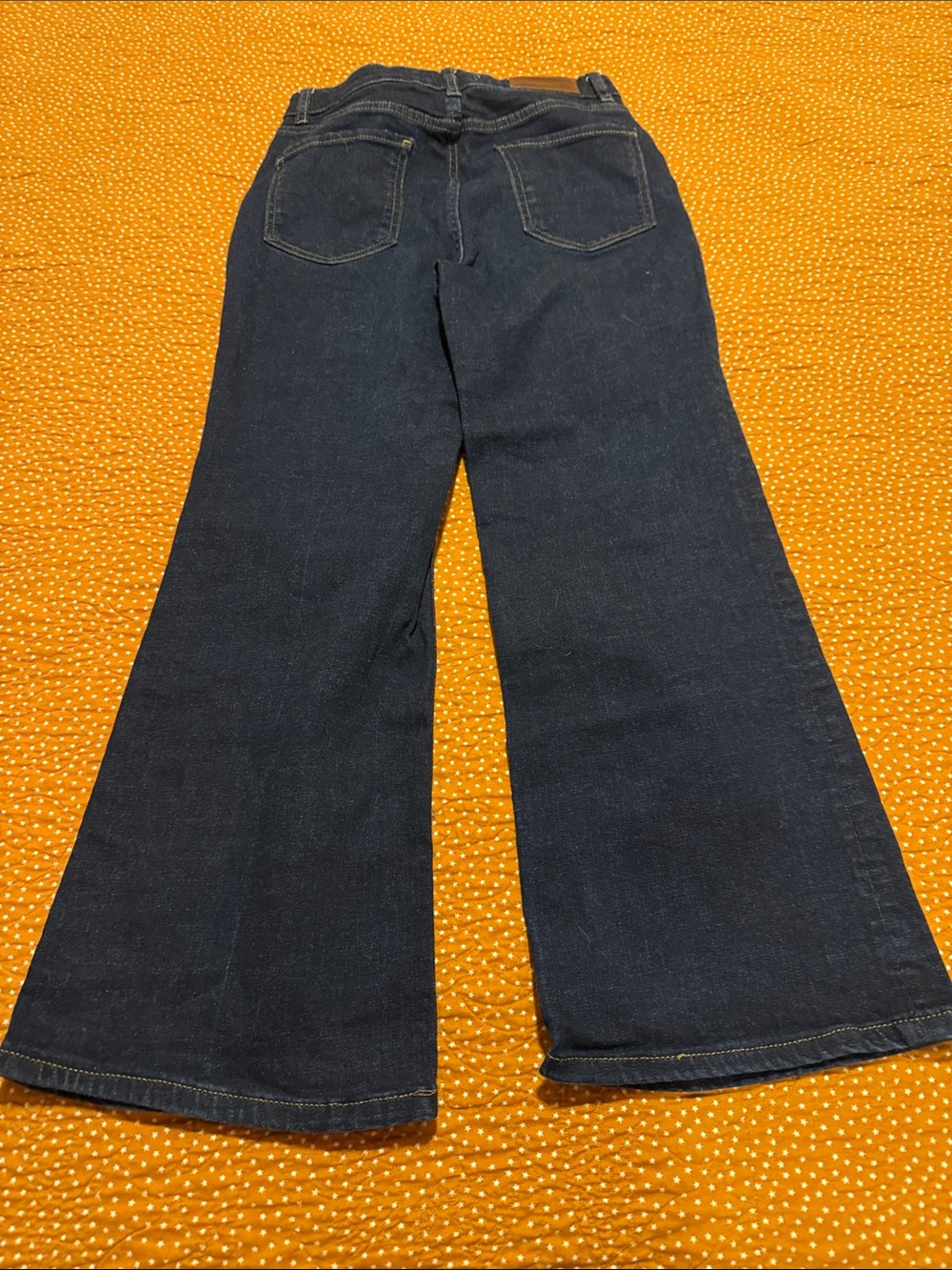 Zara Navy Wide-Leg Flare Jeans - Picture 6 of 7